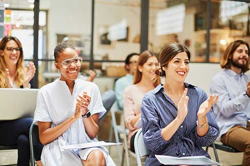 Group at a presentation